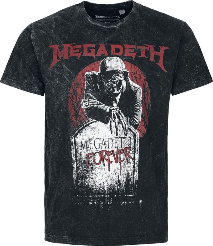 Megadeth T-shirt - Forever - S tot 4XL - voor Mannen - antraciet