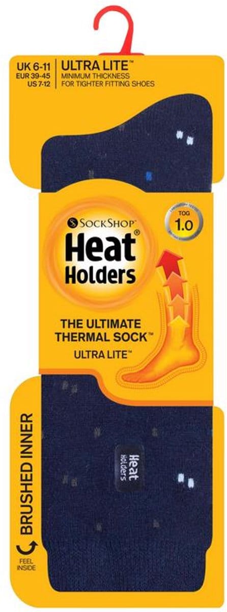 Heat Holders Mens ultra lite socks micro maat 6-11 navy 1 Paar