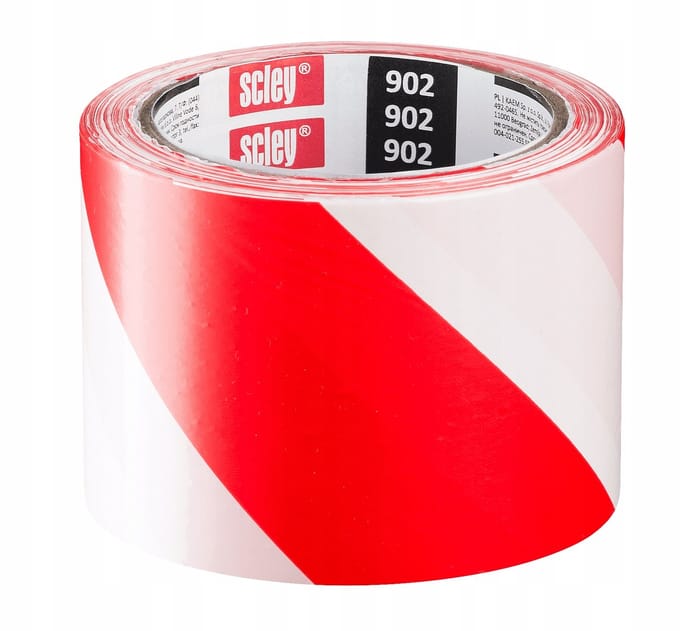 Scley Serie - Waarschuwingsband - 100m - Rood-Wit - Niet-Klevend