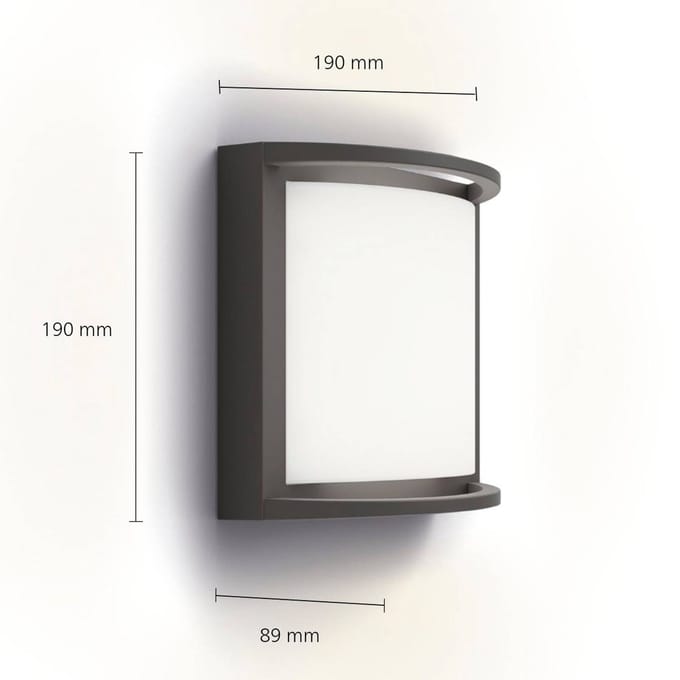 Philips Samondra wandlamp - Ultra Efficient - antraciet - 3,8W