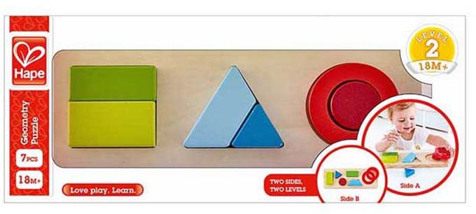 Hape - Geometry Shape Puzzle - 7pcs.