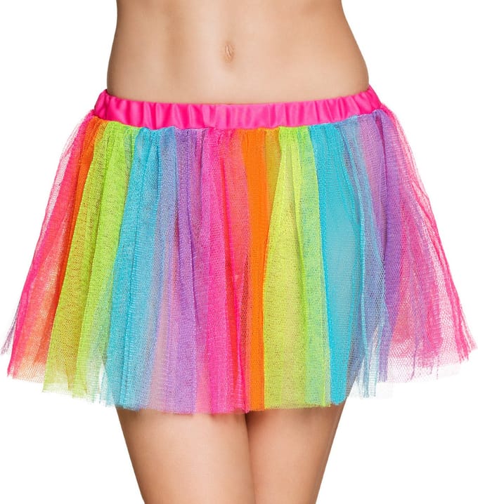 Boland - Tutu Regenboog - Volwassenen - Fee - 80's & 90's - Disco- Prinses