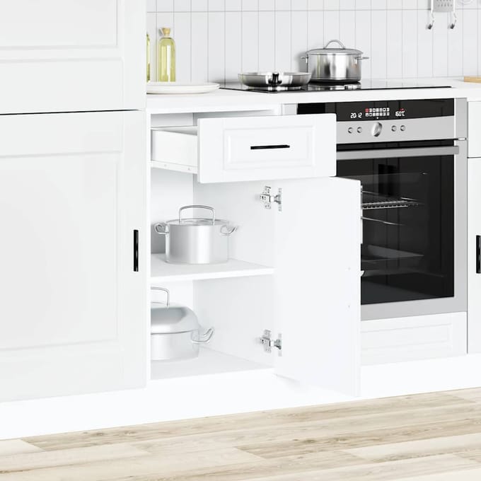 vidaXL - Onderkast - "Porto" - bewerkt - hout - wit