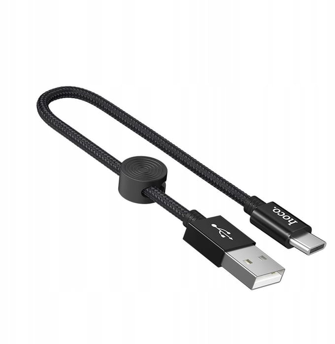 Hoco USB naar de USB-C Kabel 0,25m Zwart – Duurzaam & Campact