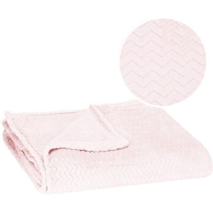 Springos Plaid | Sprei | Deken | Woonaccessoires | 200x220 cm | Lichtroze