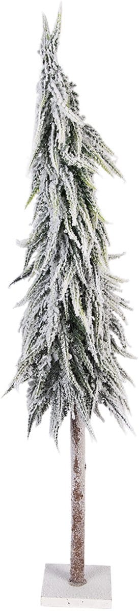 Clayre & Eef Mini Kunstkerstboom Ø 15x80 cm Groen Kunststof