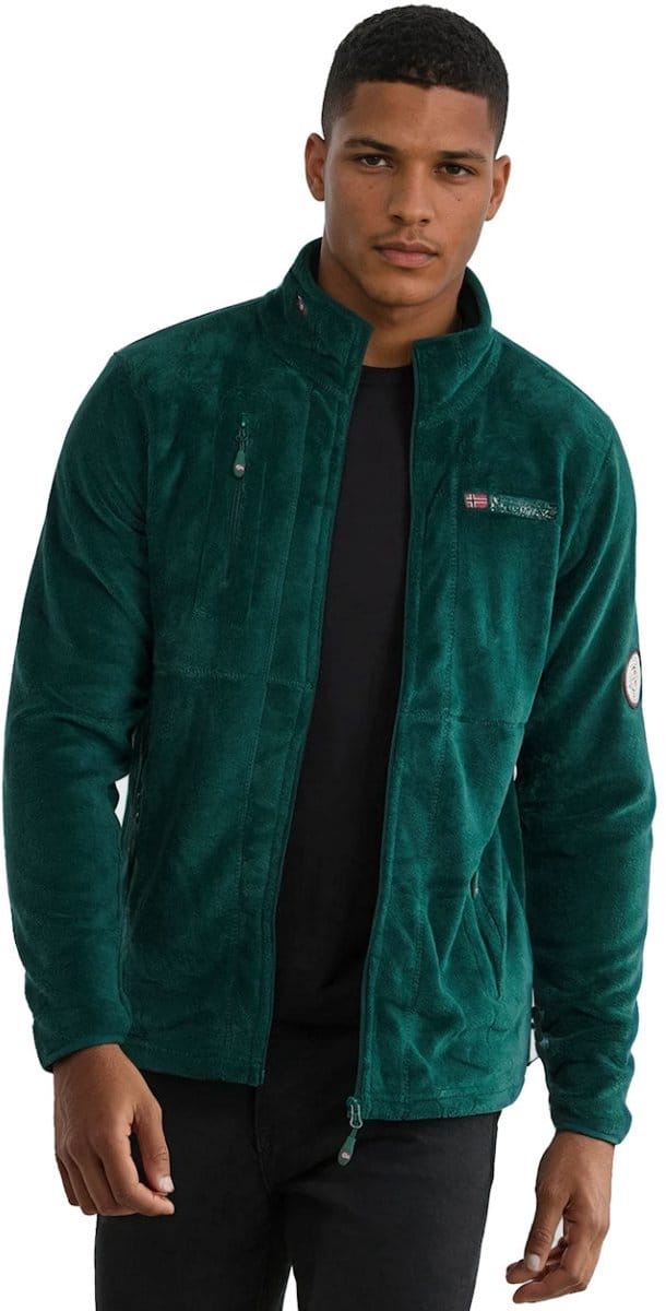 Geographical Norway Fleece Vest Upload Met Rits Heren Groen - S