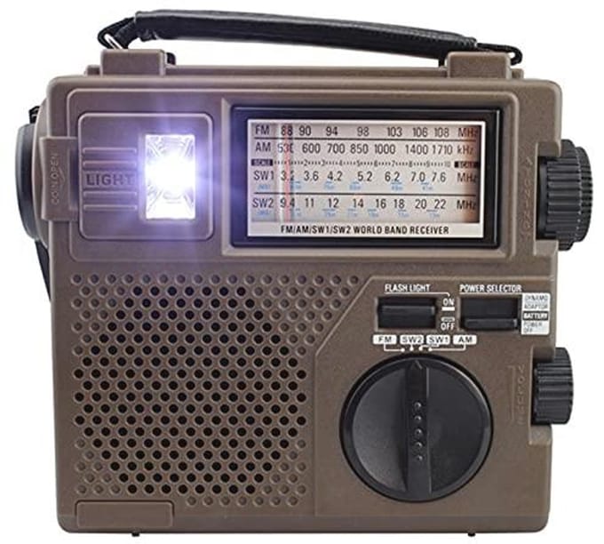 Digitale Radio Ontvanger met Noodverlichting en Handmatige Hand Crank