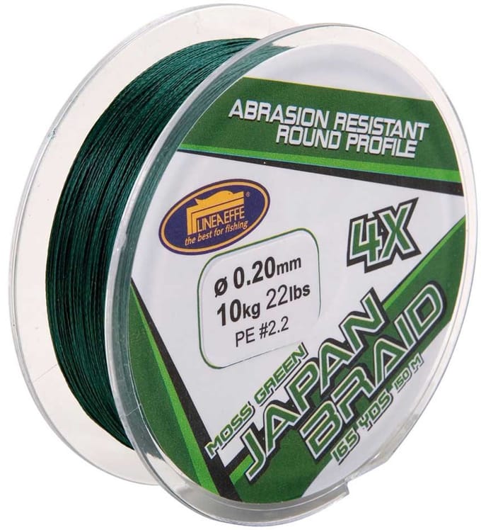 Lineaeffe Japan 4x Gevlochten Vislijn 150 M Groen 0.120 mm