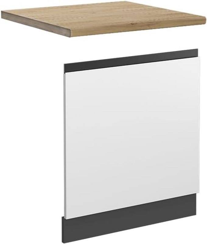 Keukenpaneel Wit Antraciet 60 cm Modulair Ontwerp