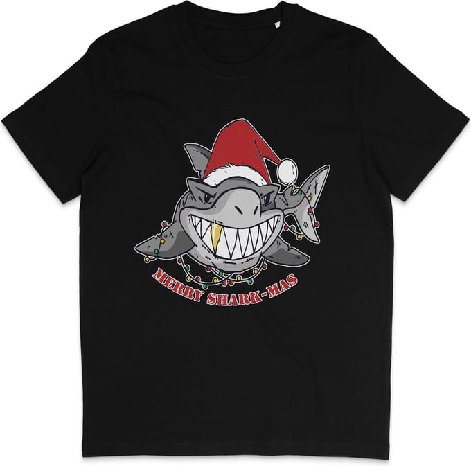 T Shirt Heren - Kerst - Korte Mouw - Zwart - Maat S