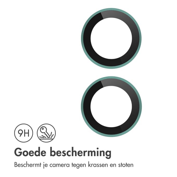 imoshion Camera Lens Protector - Geschikt voor iPhone 16/ iPhone 16 Plus - 2 Pack - Teal