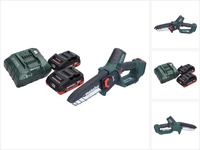 Metabo MS 18 LTX 15 accu-houtzaag 18 V 15 cm 5 m/s + 2x accu 4,0 Ah + oplader