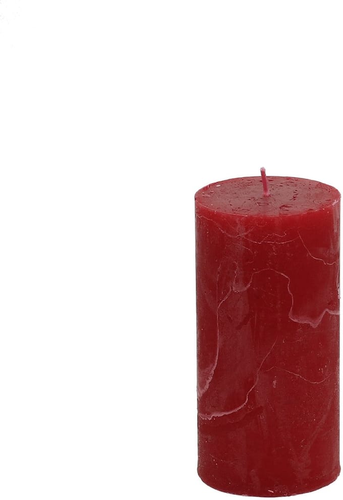 Effen gekleurde kaarsen donkerrood 50x100mm 4st, 4 Stück