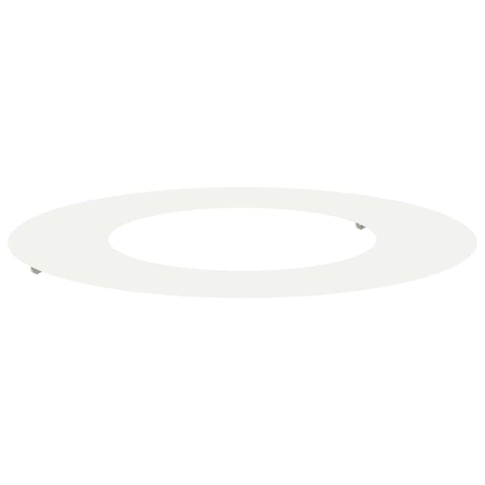 vidaXL - geschikt - voor - vlakke - boomring - Wit - Ø40 - / - 70 - cm - Staal