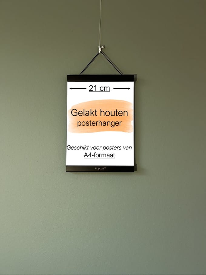Posterhanger A4-formaat (21 cm) Zwart gelakt
