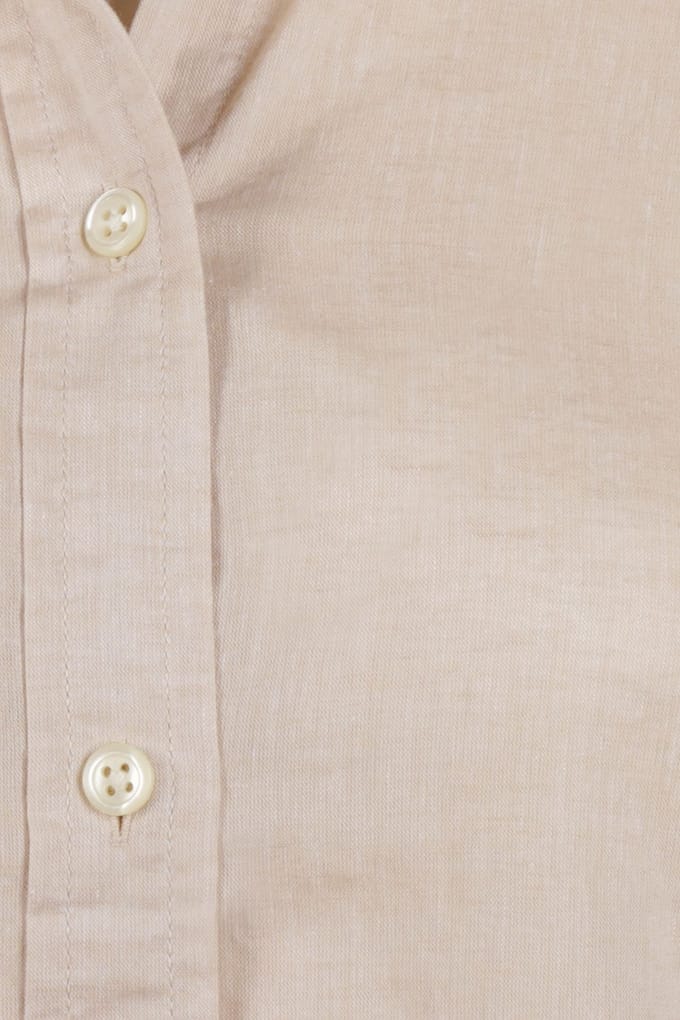 McGregor Solid Linen Blend Shirt Kit Maat: L | Overhemden Outlet | Dames | Beige