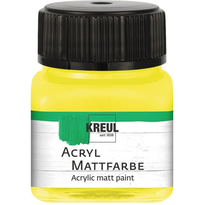 KREUL acryl matte verf, 20 ml - Geel
