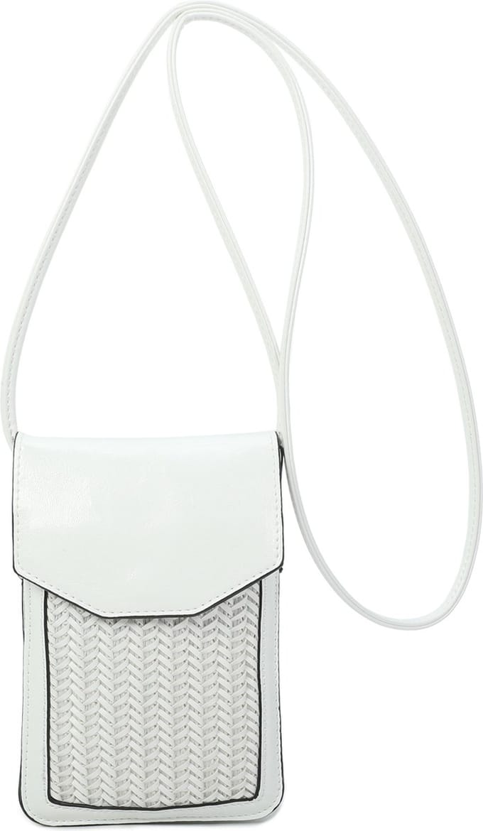 Crossbody- telefoontasje Ines Delaure wit