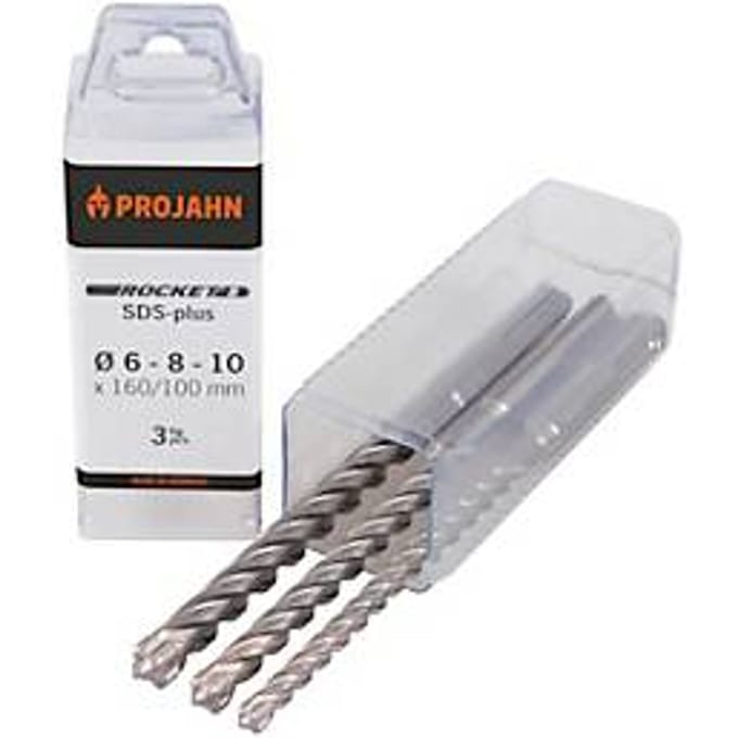 Projahn hamerboren set ROCKET 5, SDS-plus, PGM, Ø 6-8-10 x 160/100 mm, 3-delig, QuadroPack