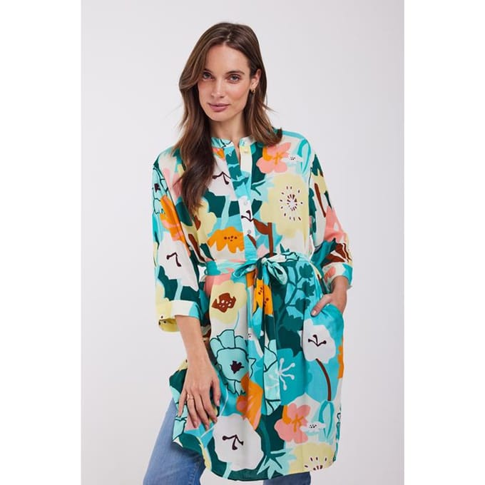 DIDI Dames Tunic Secret Green Fleurie print maat 36