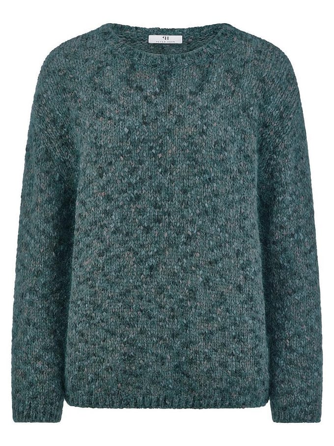 Trui ronde hals Van Peter Hahn turquoise