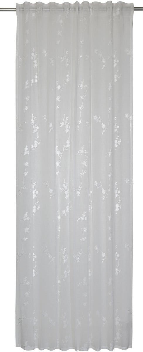 Elbersdrucke Gordijn met lussen Malea 255x140 cm wit transparant