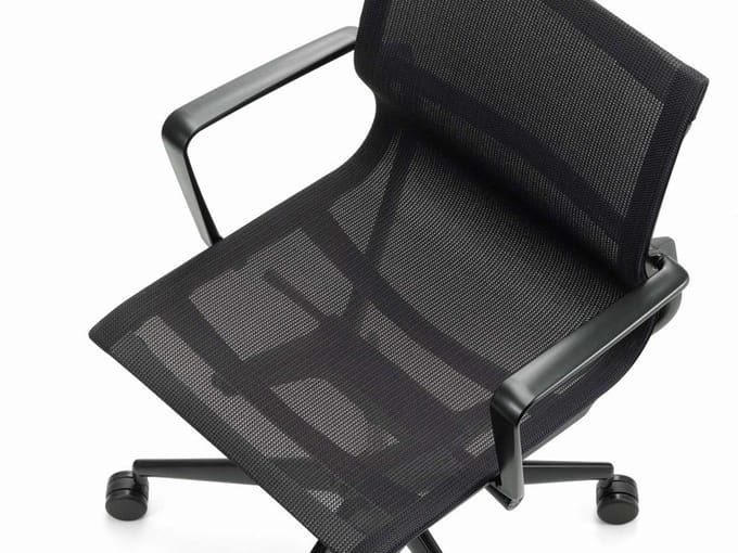 Vitra Physix bureaustoel - diepzwart - 06 black pearl - deep black - Wieltjes voor harde bodems