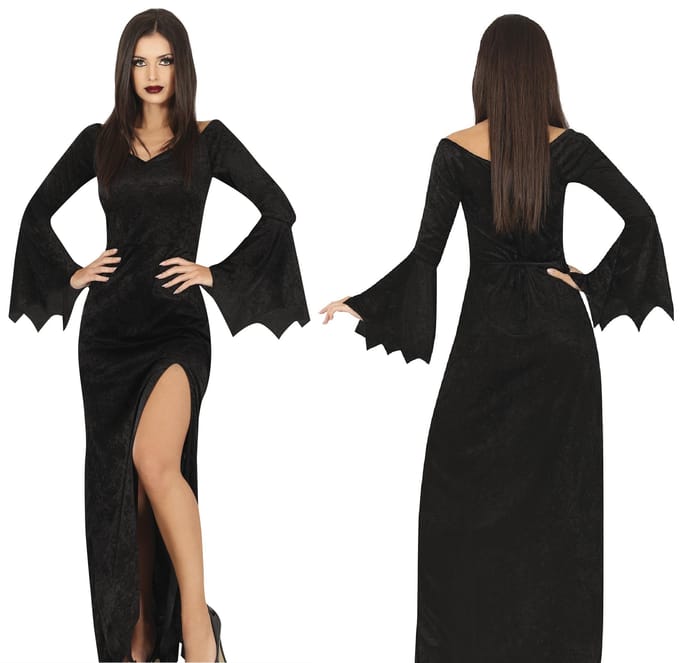 Kostuum Gotische Dame Halloween 36-38 (S) black