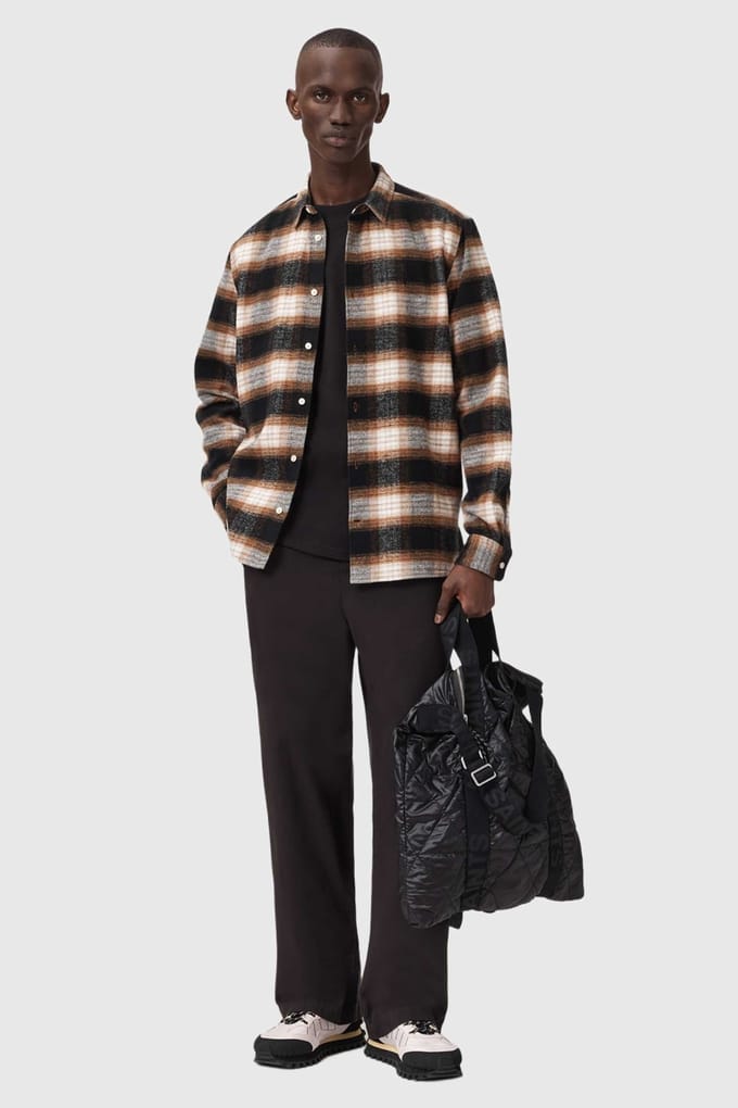 AllSaints Juku Trouser Burnished Black Größe: W32 | Chinos Outlet | Herren | Schwarz