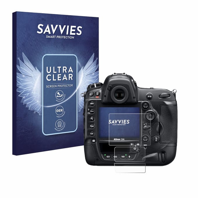 Savvies - Screenprotector voor Nikon D4 - Folie Beschermfolie transparant 6 Stuks