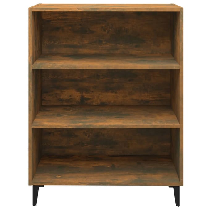 vidaXL - Dressoir - 69,5x32,5x90 - cm - bewerkt - hout - gerookt - eikenkleurig