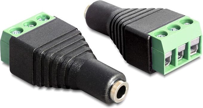 Delock - Adapter Klinke Buchse 3,5 mm - Terminalblock 3 Pin