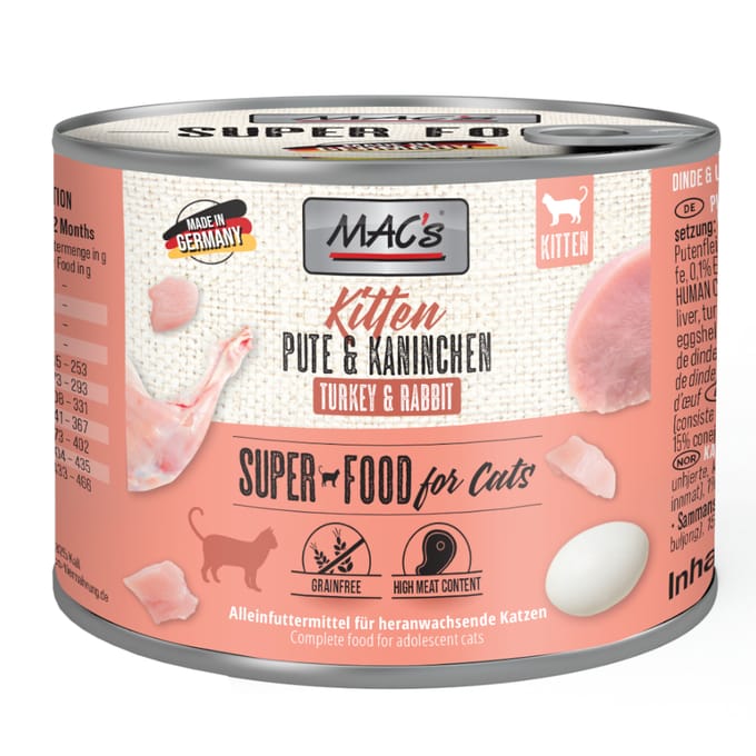 MAC's CAT - Kittenblik 6x200g - Kalkoen & Konijn