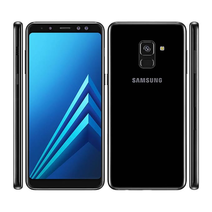 Gereviseerde Samsung Galaxy A8 (2018) A530F Mobiele Telefoon 5.6  Octa-core 16MP 4GB RAM 32GB ROM Met Enkele SIM/Dubbele SIM Simple Set zwart