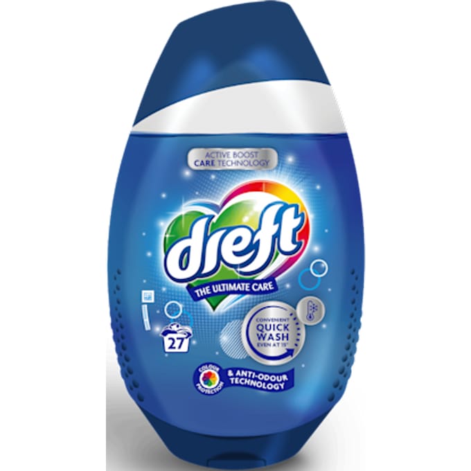 Dreft Quick Wash Blue Anti Odor - 972 ml