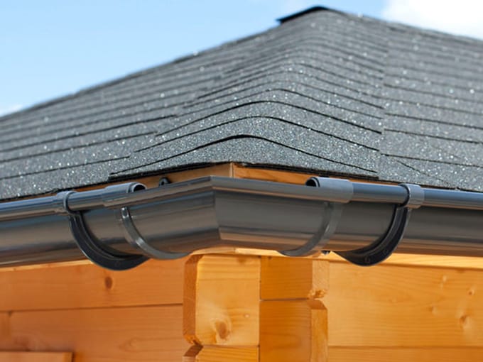 Wovar Hoekstuk pvc goot antraciet Ø 100 mm | Per stuk