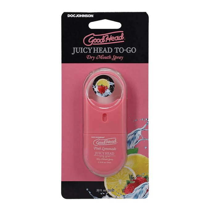 Doc Johnson - Juicy Head - Dry Mouth Spray To-Go - Lemonade - 0.3 fl oz / 9 ml