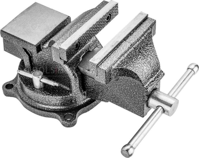 Topex Bankschroef 125mm Draaibaar Staal