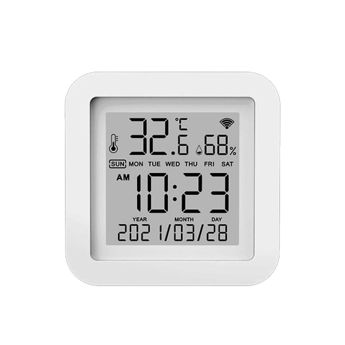 Tuya WiFi LCD-scherm USB-voedingen Intelligente sensoren Fahrenheit / Celsius-schakelaar gray