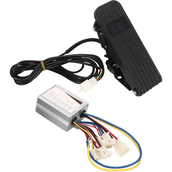 24V 350W Twee Snelheden Controller Pedaal Gaspedaal Kit Elektrische Fiets Controller Voetgaspedaal black