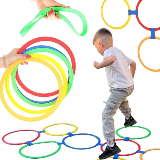 Woopie Hinkelspel Springringen Hoops Set 10 stuks - UNI