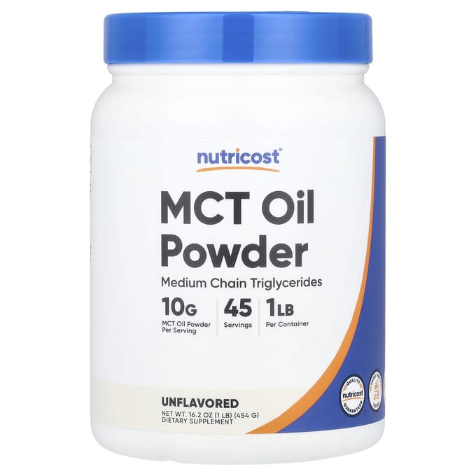 Poudre d'huile MCT, Non aromatisée, 454G(16.2oz)