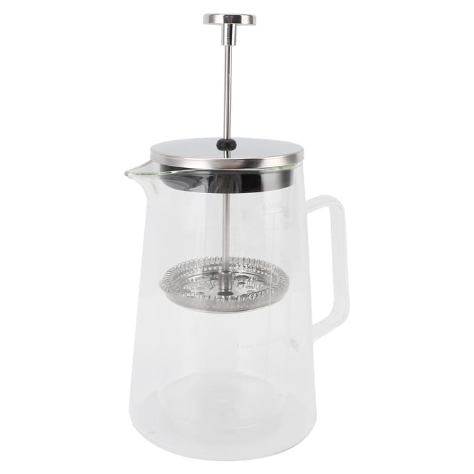 French Press Koffiezetapparaat 650ML Hoog Borosilicaatglas Dubbelwandige French Press Koffiepot voor L white