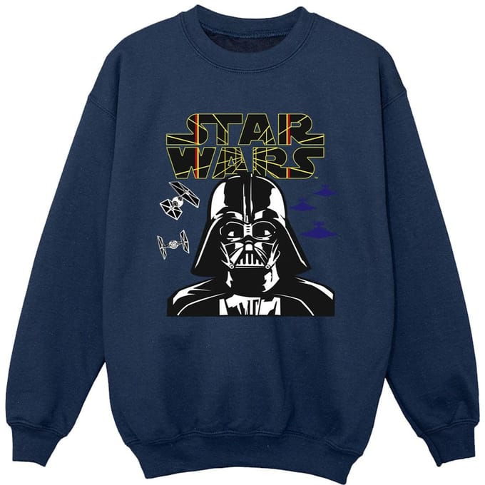 Star Wars Jongens Darth Vader Comp Logo Sweatshirt (Marineblauw)