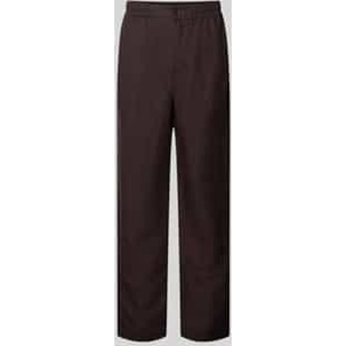 broek met rechte pijpen van linnenmix stoffen broek