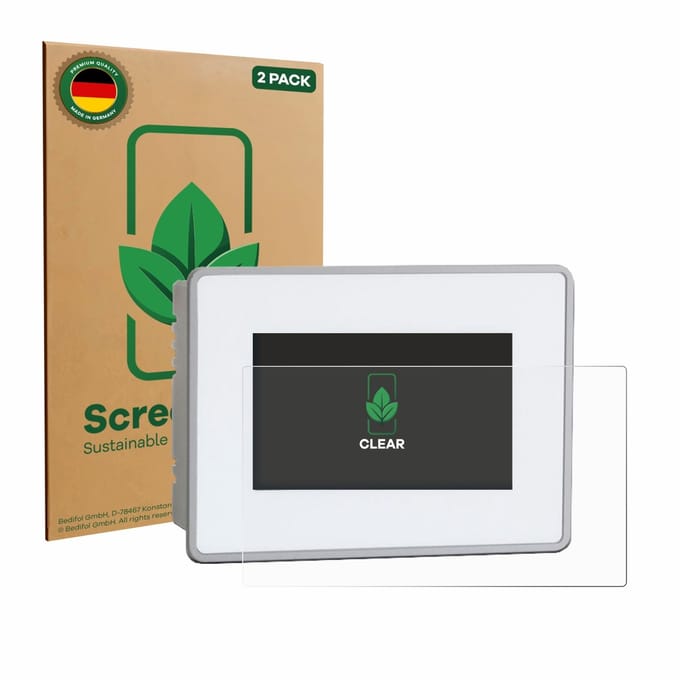 2 Stuks Screenprotector voor BUCHER automation JetView 1004 - Hoogwaardige Beschermfolie transparant