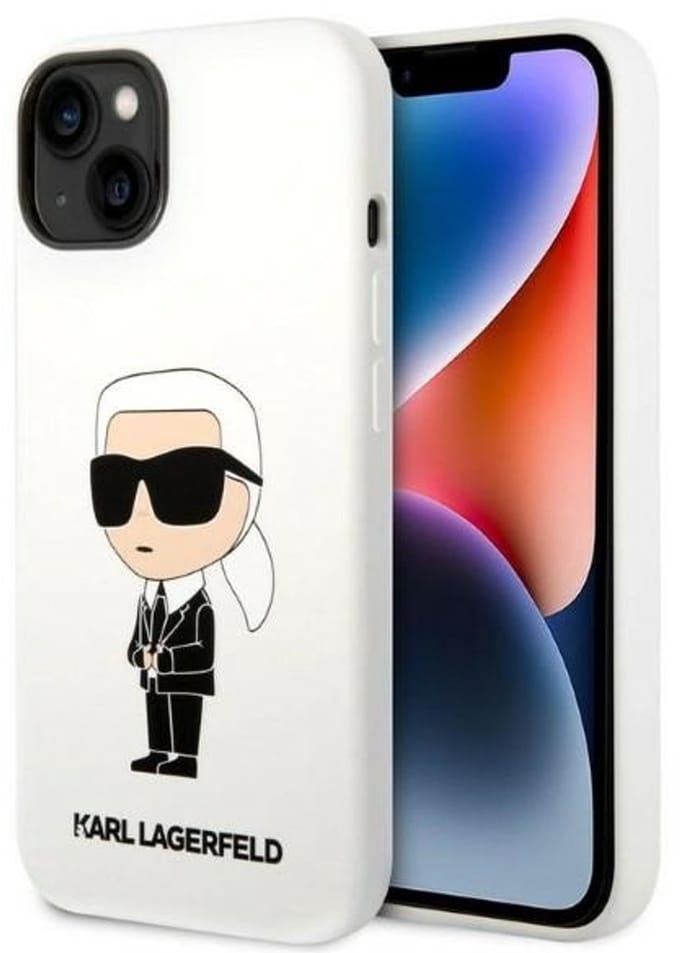 Karl Lagerfeld KLHCP14MSNIKBCH iPhone 14 Plus 6.7" hardcase white/white Silicone Ikonik