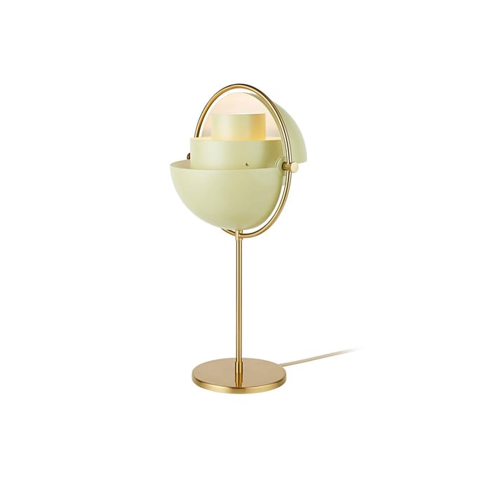 Gubi Lite tafellamp, hoogte 50 cm, messing/crème
