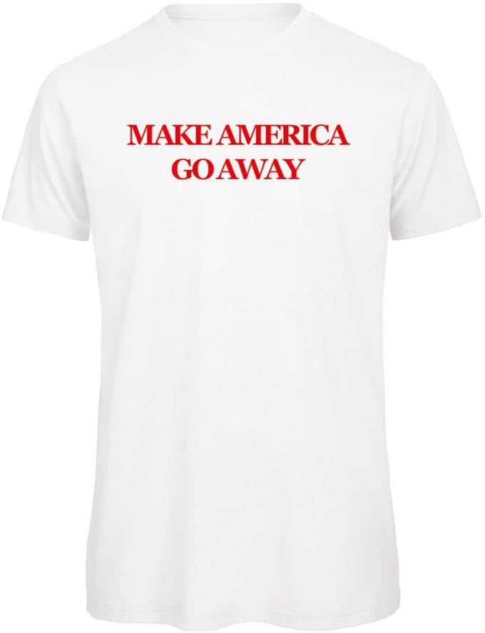 Make America go away (MAGA) - t-shirt - wit | rood - S